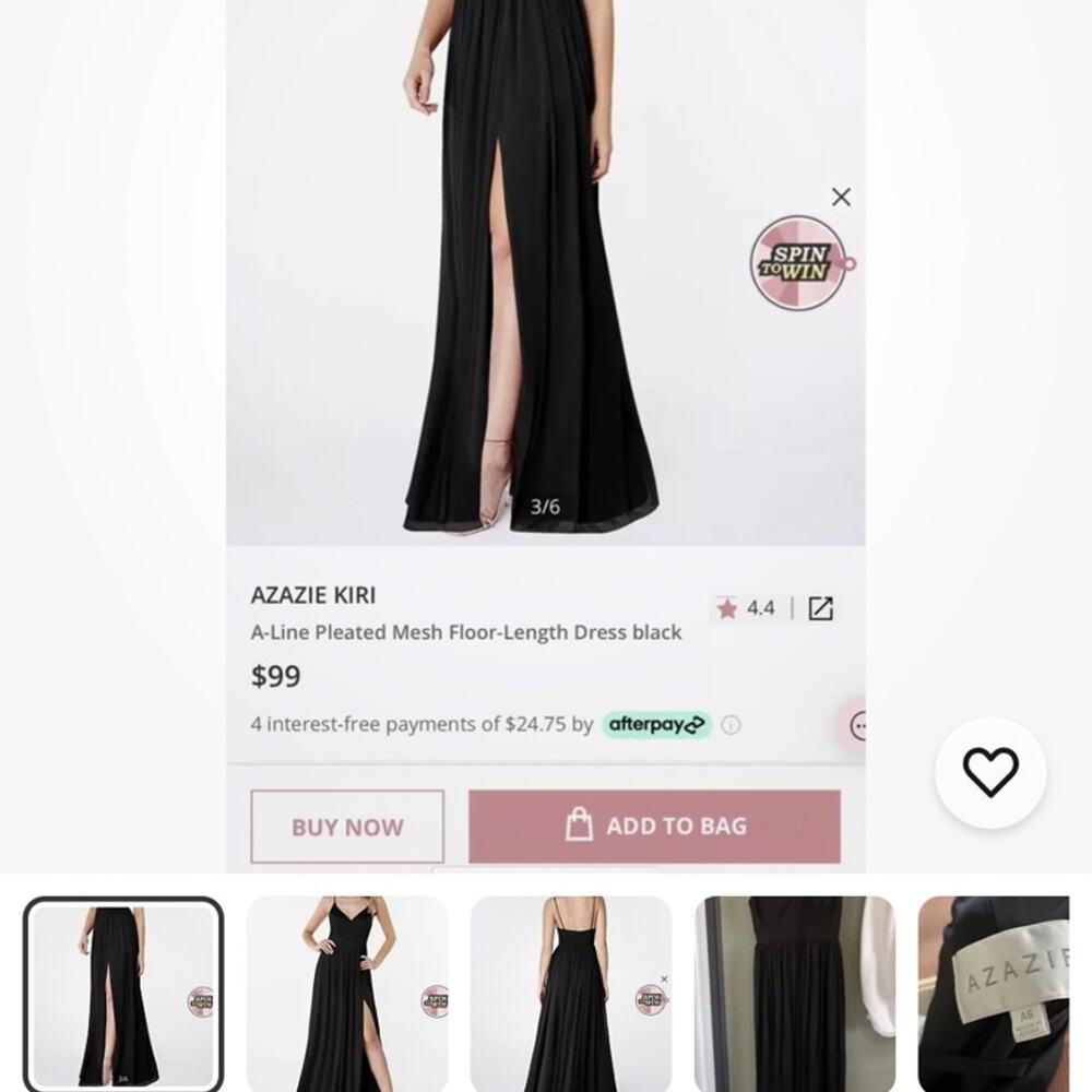 Azazie Black Maxi Dress
